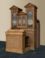 Historische Schleifladen-Orgel mit 6 Registern